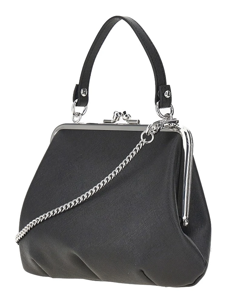 'Granny Frame' faux saffiano leather bag alternative