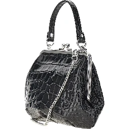 Croco-print leather 'Granny Frame' mini bag