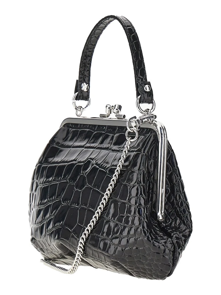 Croco-print leather 'Granny Frame' mini bag alternative