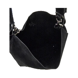 Suede leather large 'Lottie' shoulder bag