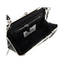 'Granny Frame' faux saffiano leather bag
