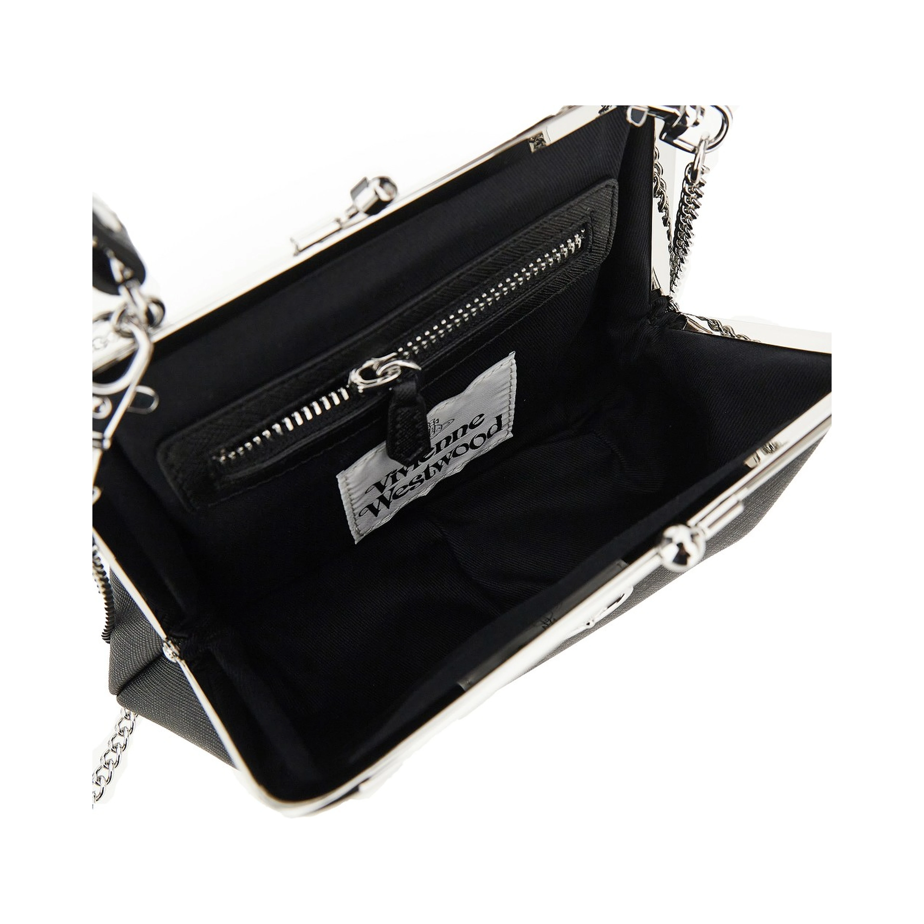 'Granny Frame' faux saffiano leather bag