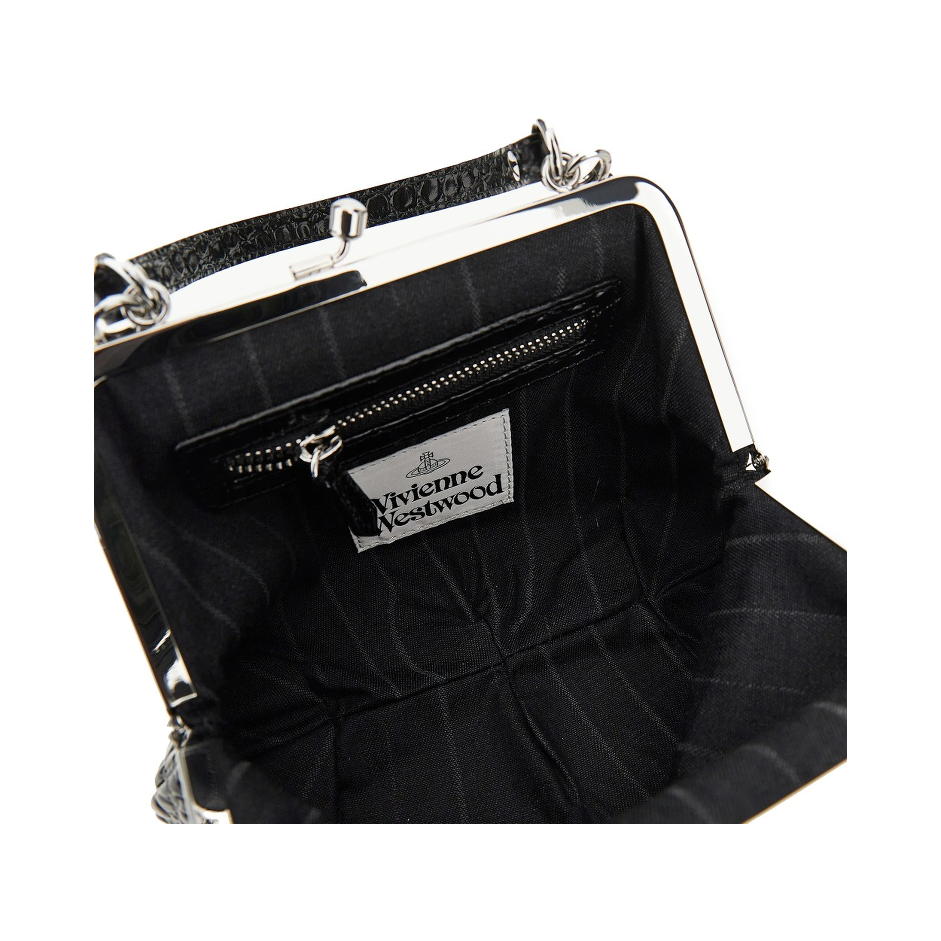 Croco-print leather 'Granny Frame' mini bag