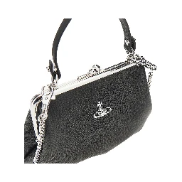 'Granny Frame' faux saffiano leather bag