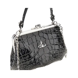 Croco-print leather 'Granny Frame' mini bag