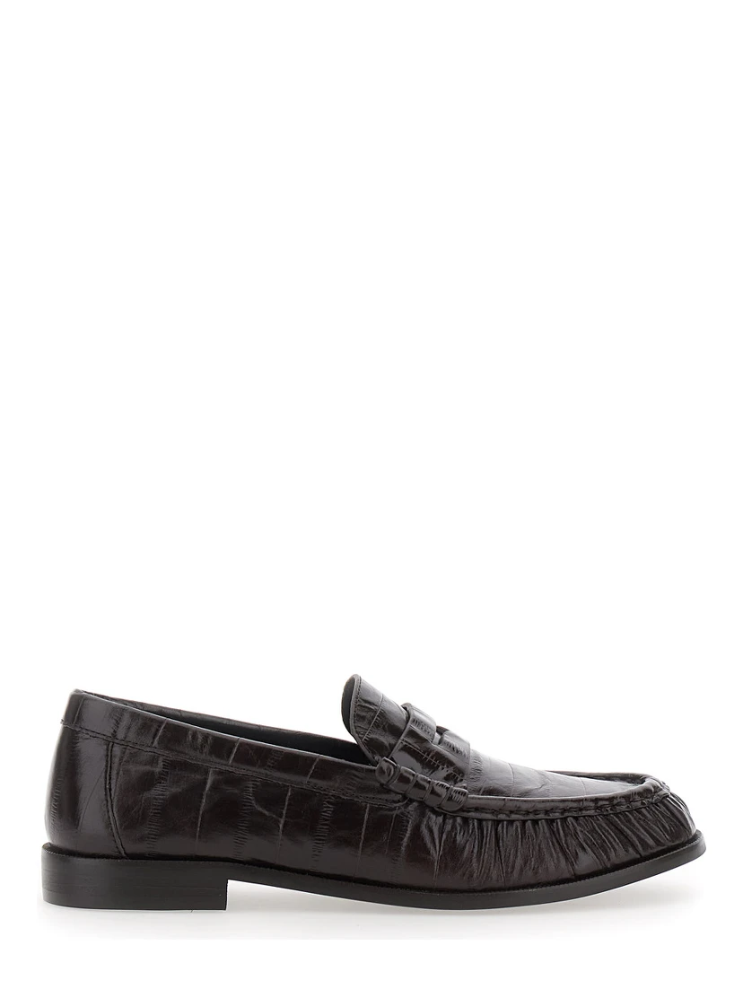 Loafers STALLONE with rubber sole and leather upper Brown for women