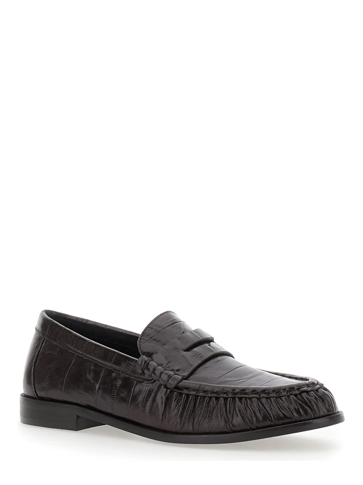 Loafers STALLONE with rubber sole and leather upper Brown for women alternative