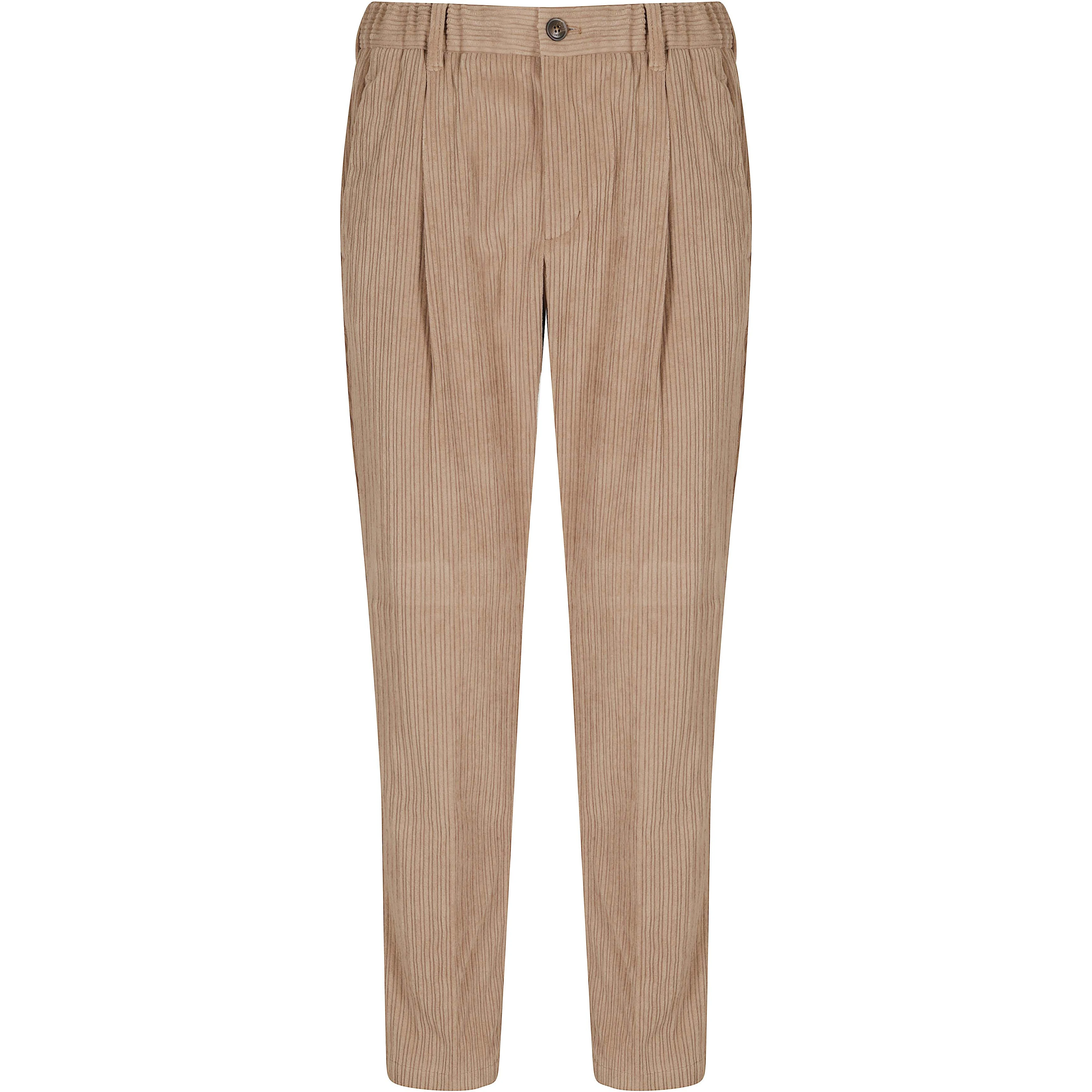 PANT 1 PINCES VELLUTO ROCCIA