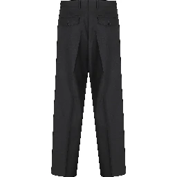 WIDE PLEATED TROUSER TROPICAL WOOL