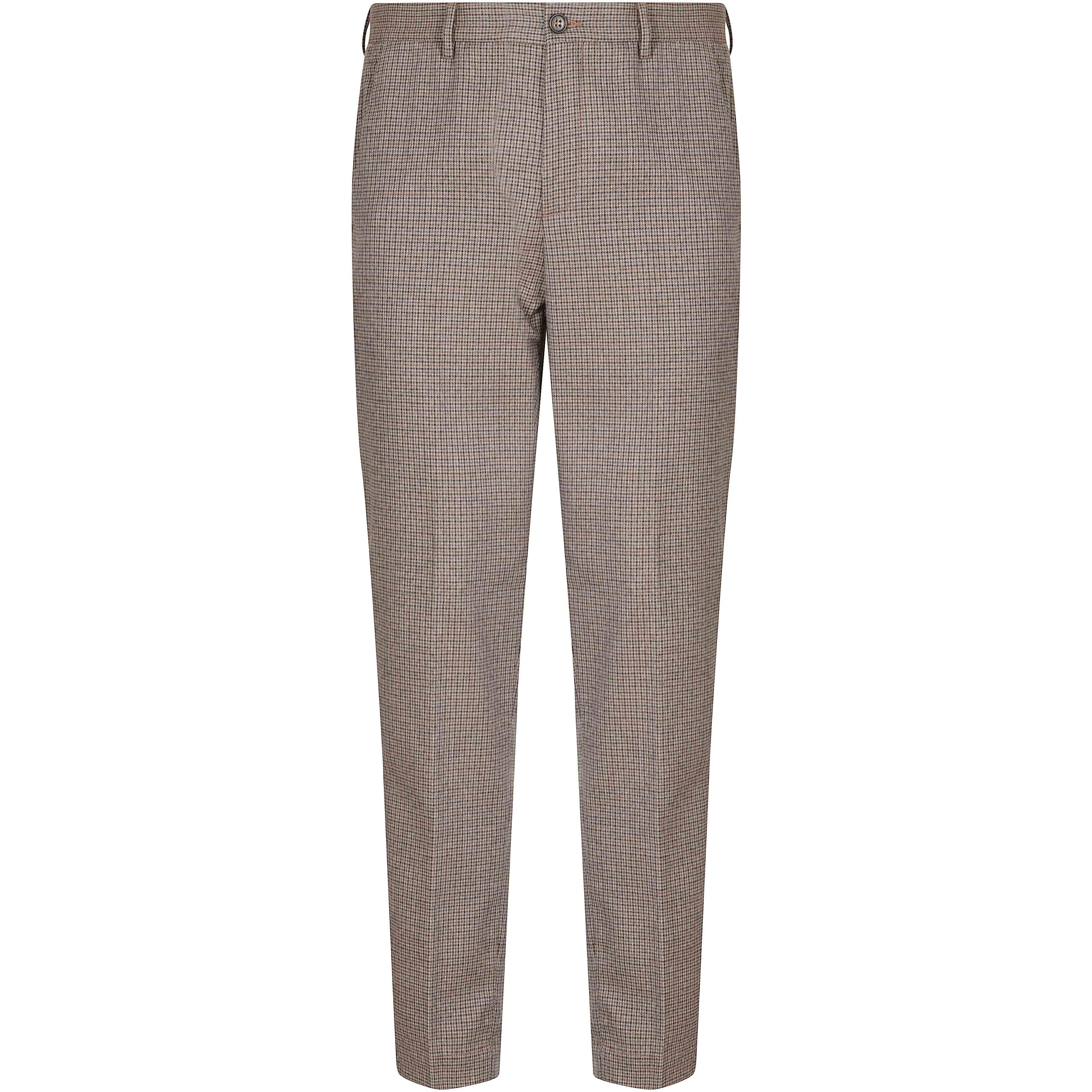PANT V FLAT REGULAR TECHNICAL FABRIC PIE DE POULE