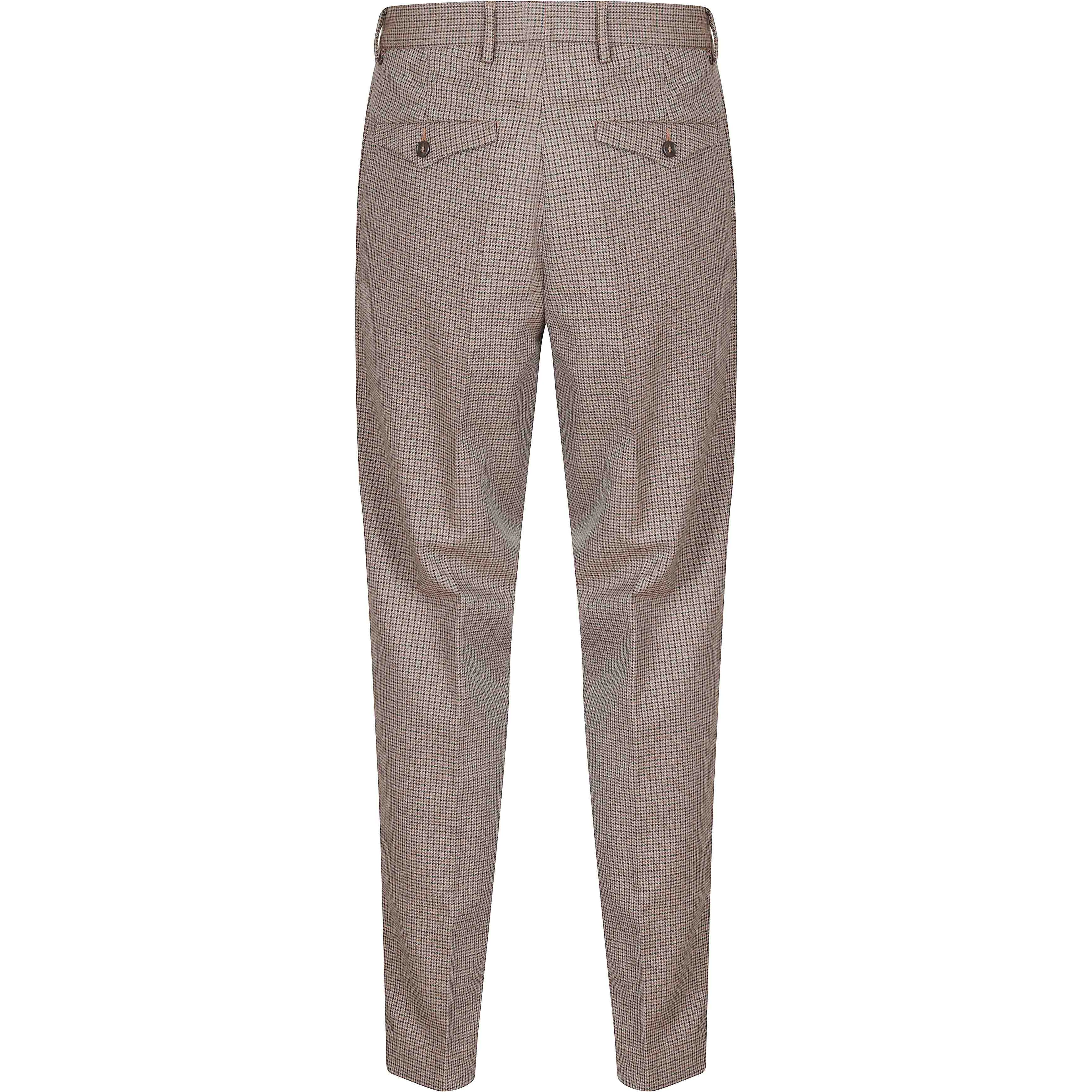 PANT V FLAT REGULAR TECHNICAL FABRIC PIE DE POULE
