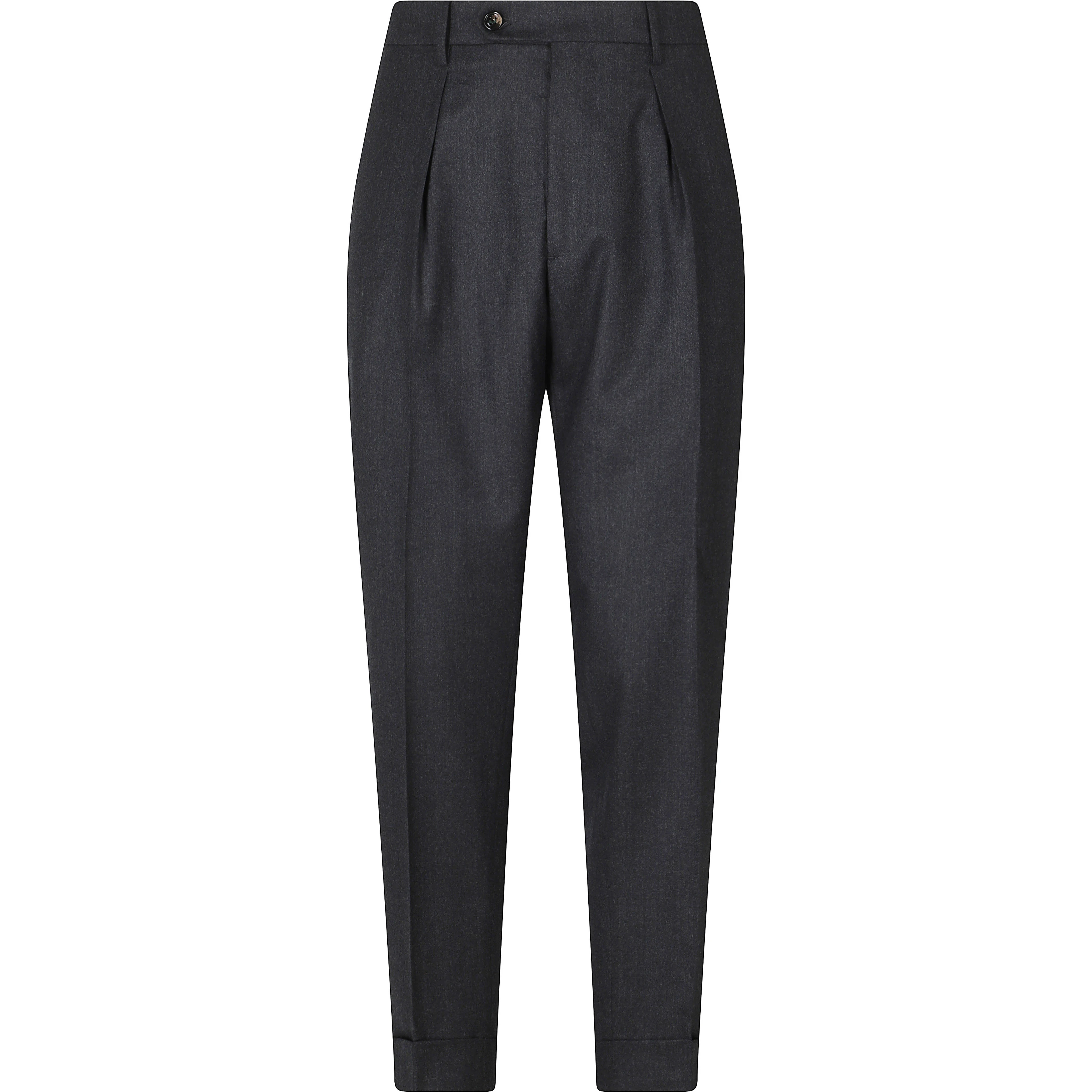 PANTALONE OVER FIT FLANELLA DI LANA