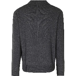 MERINO CASHMERE OPEN COLLAR SWEATER