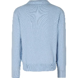 MERINO CASHMERE OPEN COLLAR SWEATER