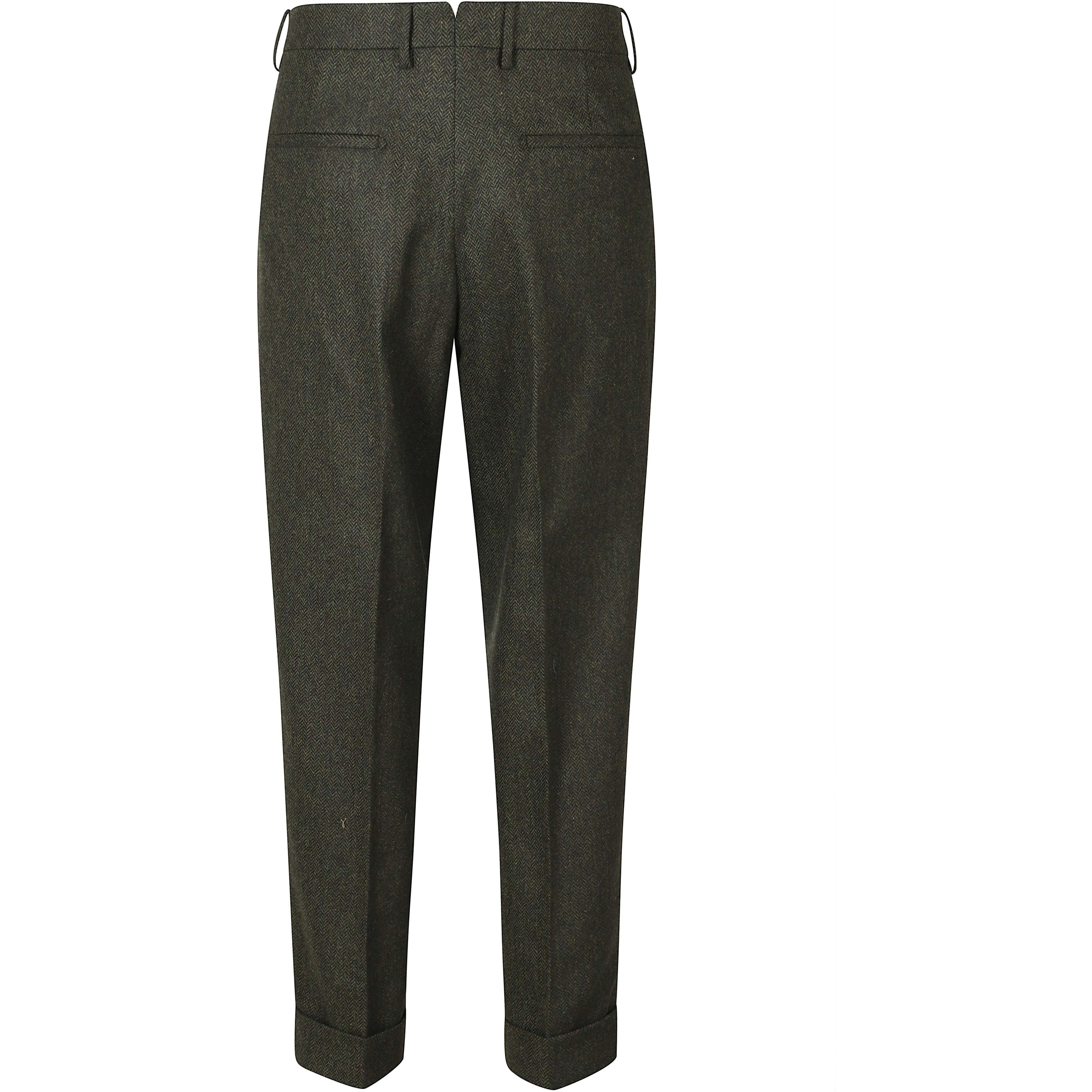 PANT 1 PINCES ROVESCIATA LANA SPINATA