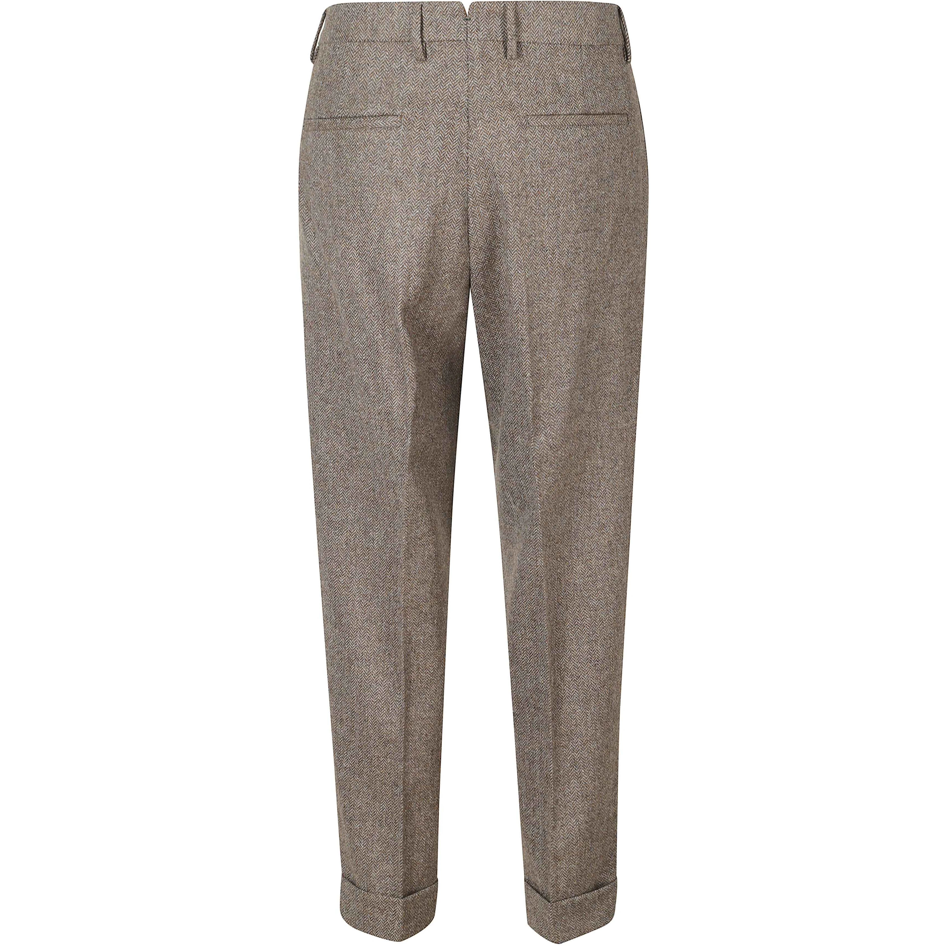 PANT 1 PINCES ROVESCIATA LANA SPINATA