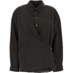 STRAIGHT COLLAR TWISTED SHIRT