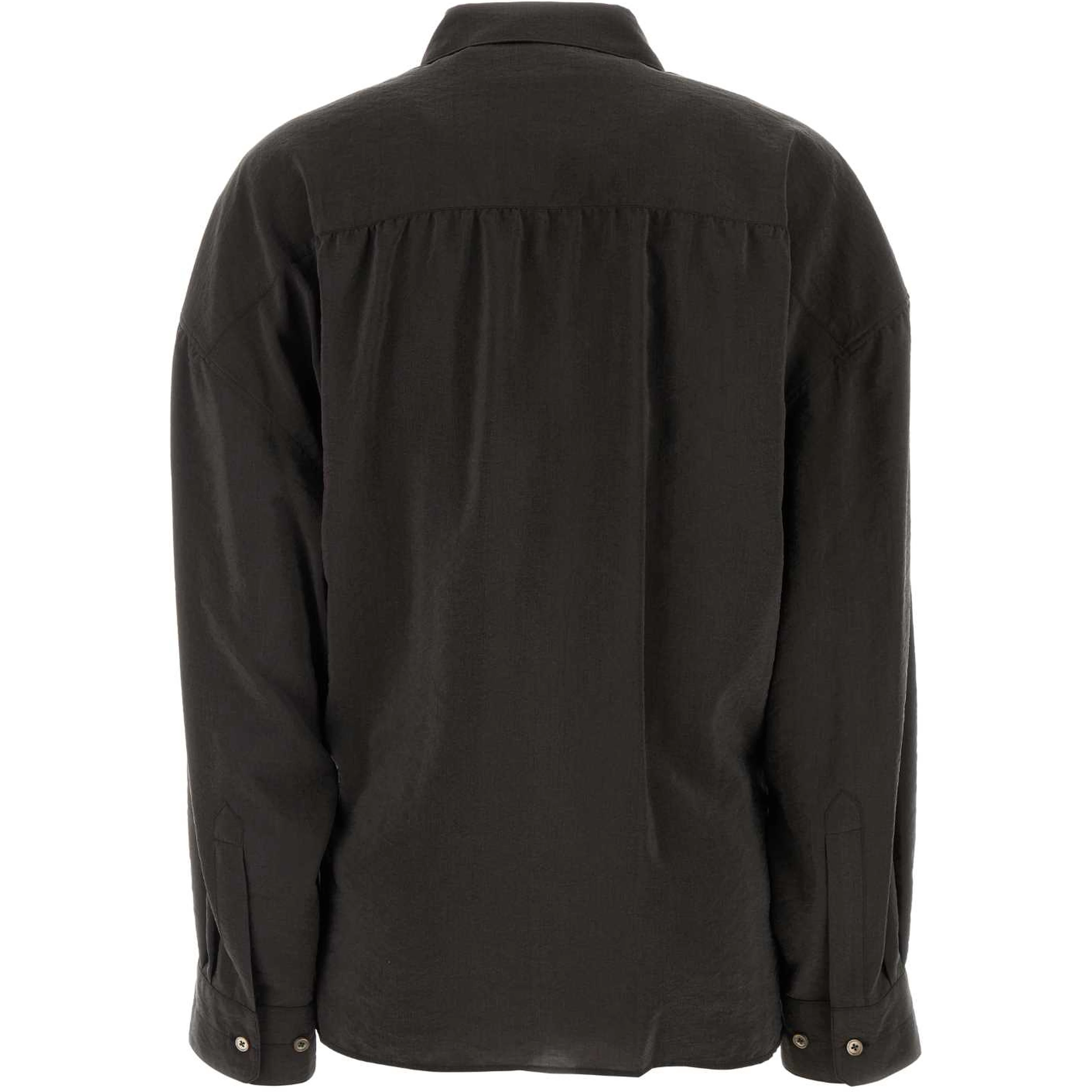 STRAIGHT COLLAR TWISTED SHIRT