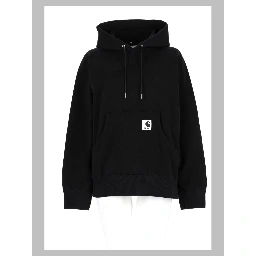 Felpa con Cappuccio e Patch Logo