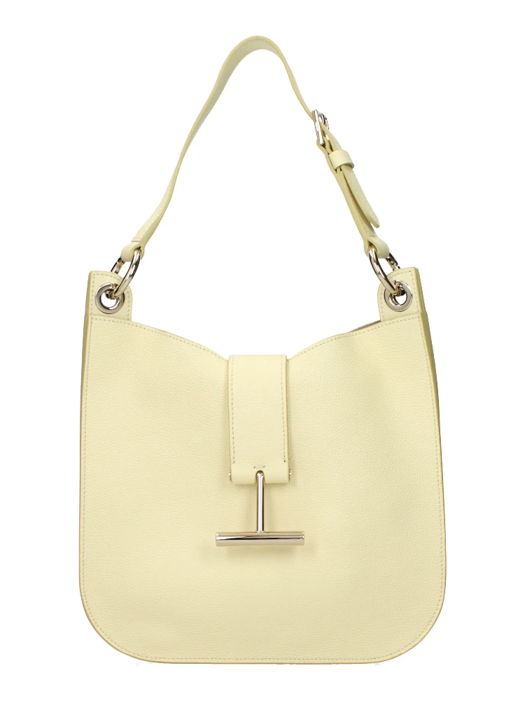 Yellow Leather Shoulder Bag