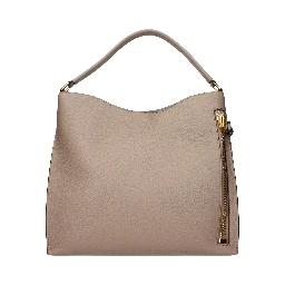 Beige Leather Handbag