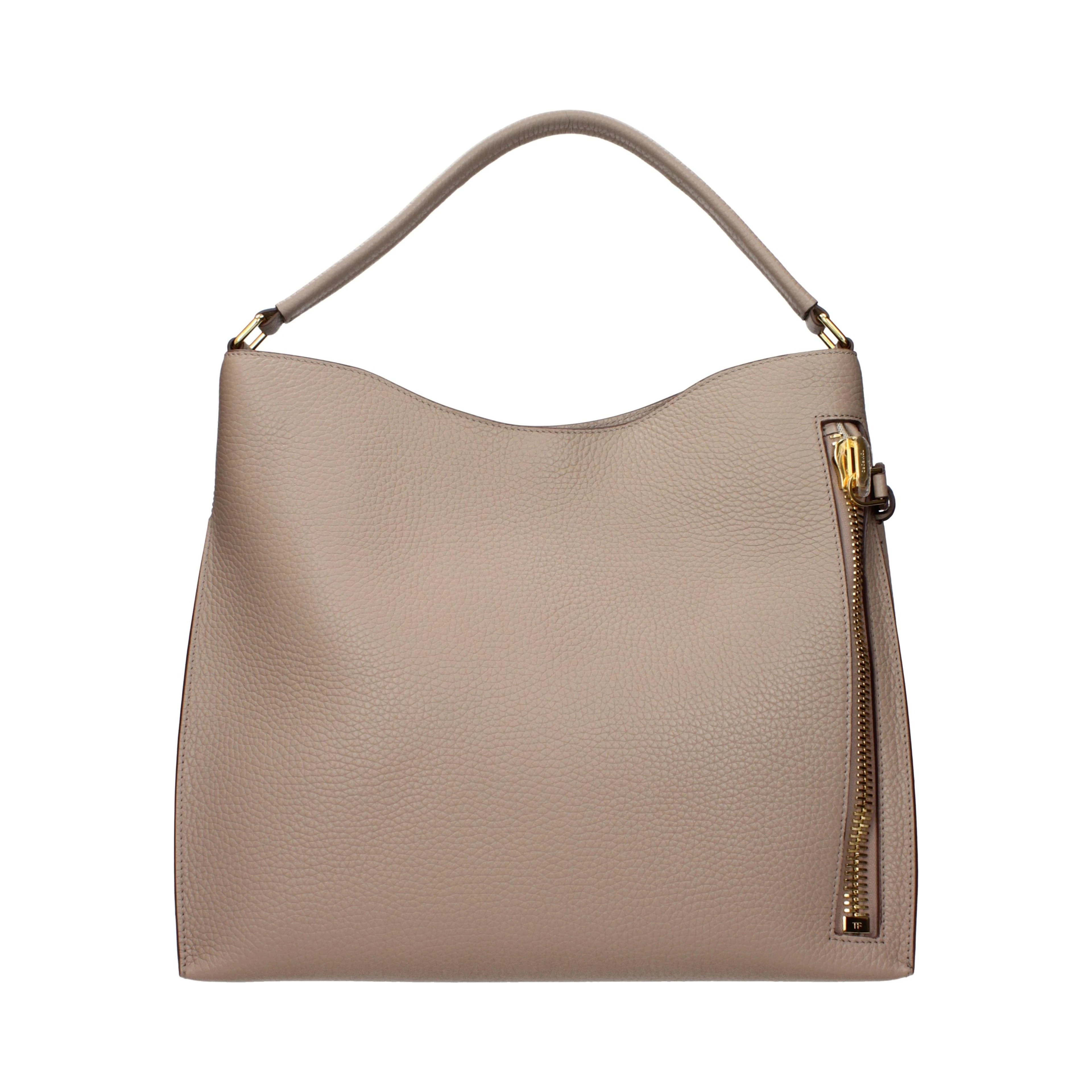 Beige Leather Handbag