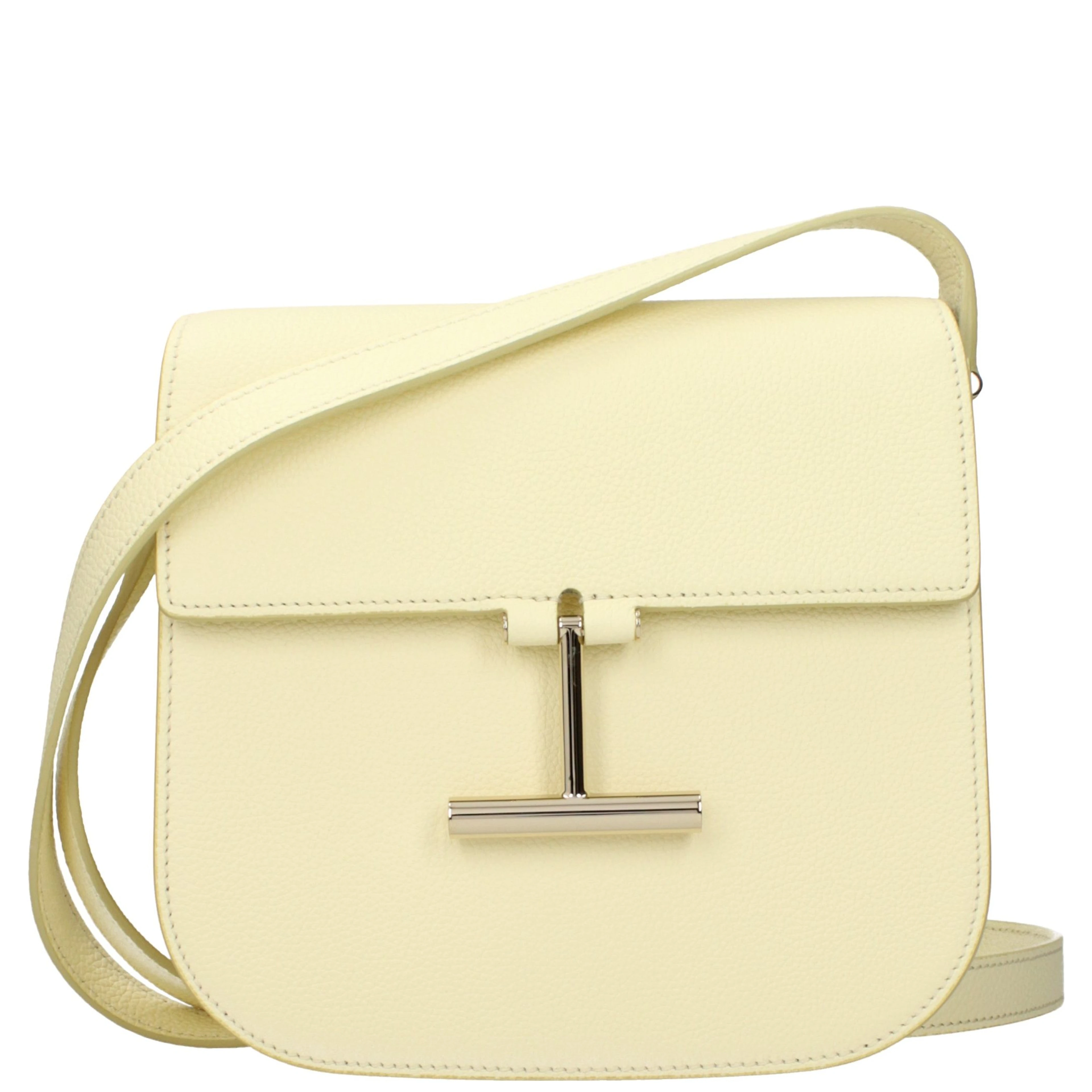Yellow Leather Crossbody Bag