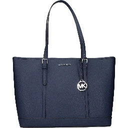 Blue Leather Shoulder Bag