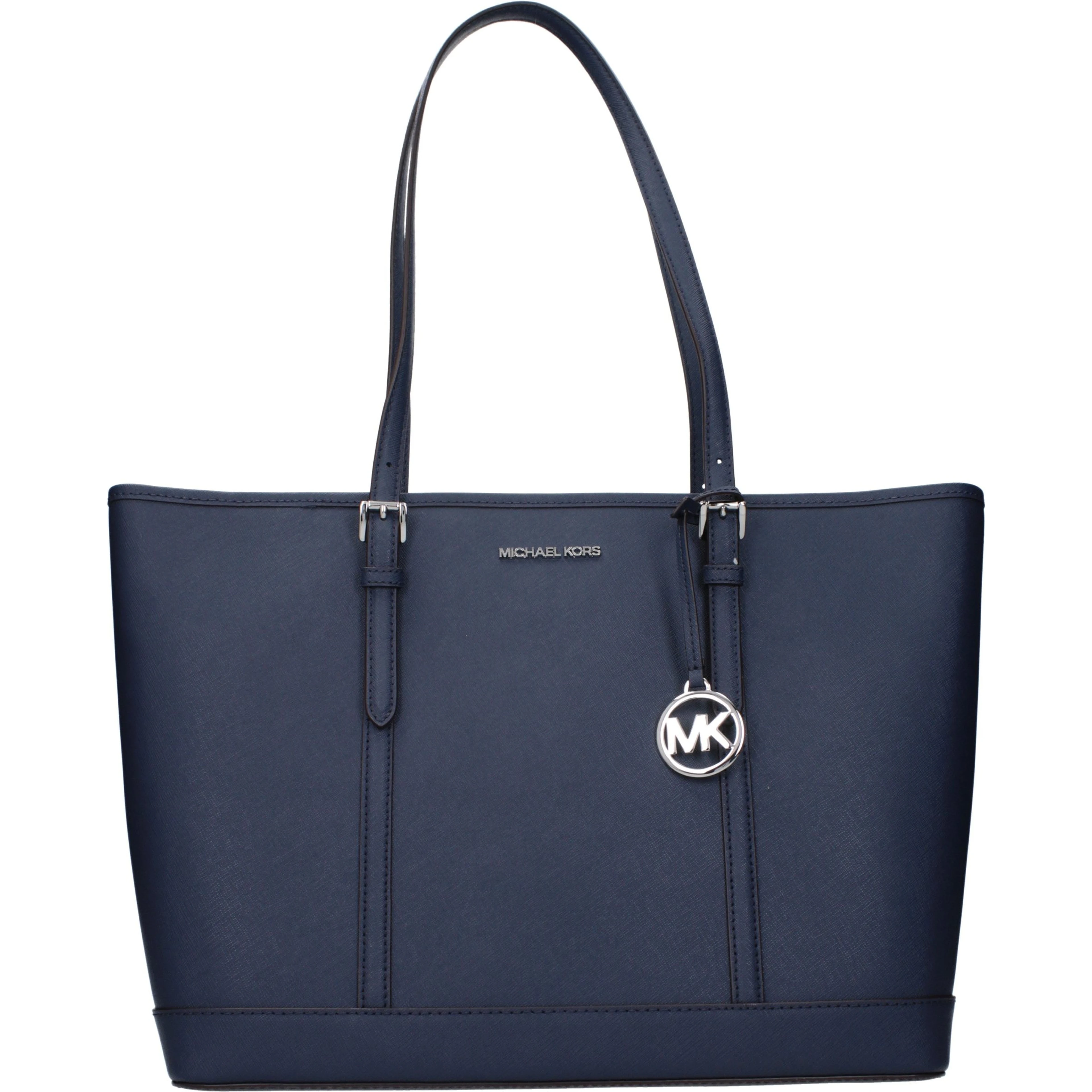 Blue Leather Shoulder Bag