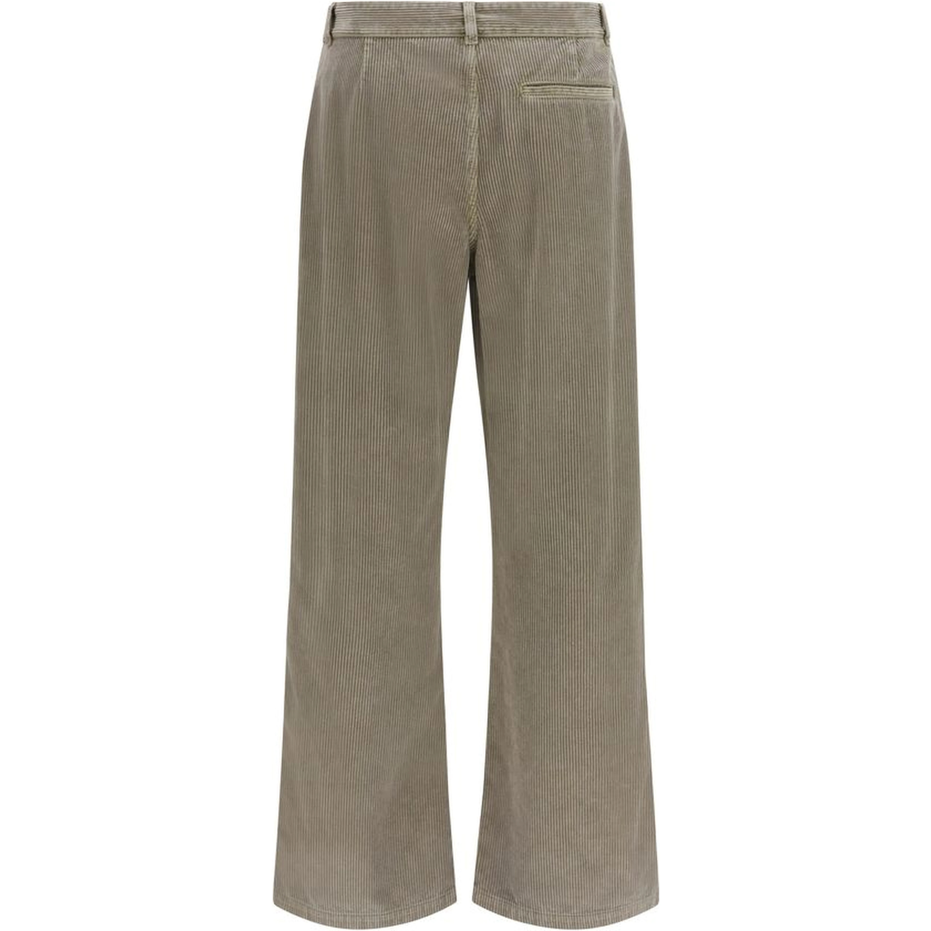 Gray Cotton Casual Pants