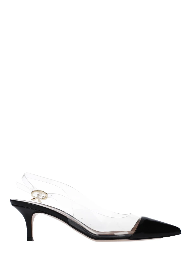Transparent Plexiglass Mid Heel Pumps