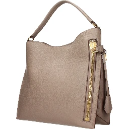 Beige Leather Handbag