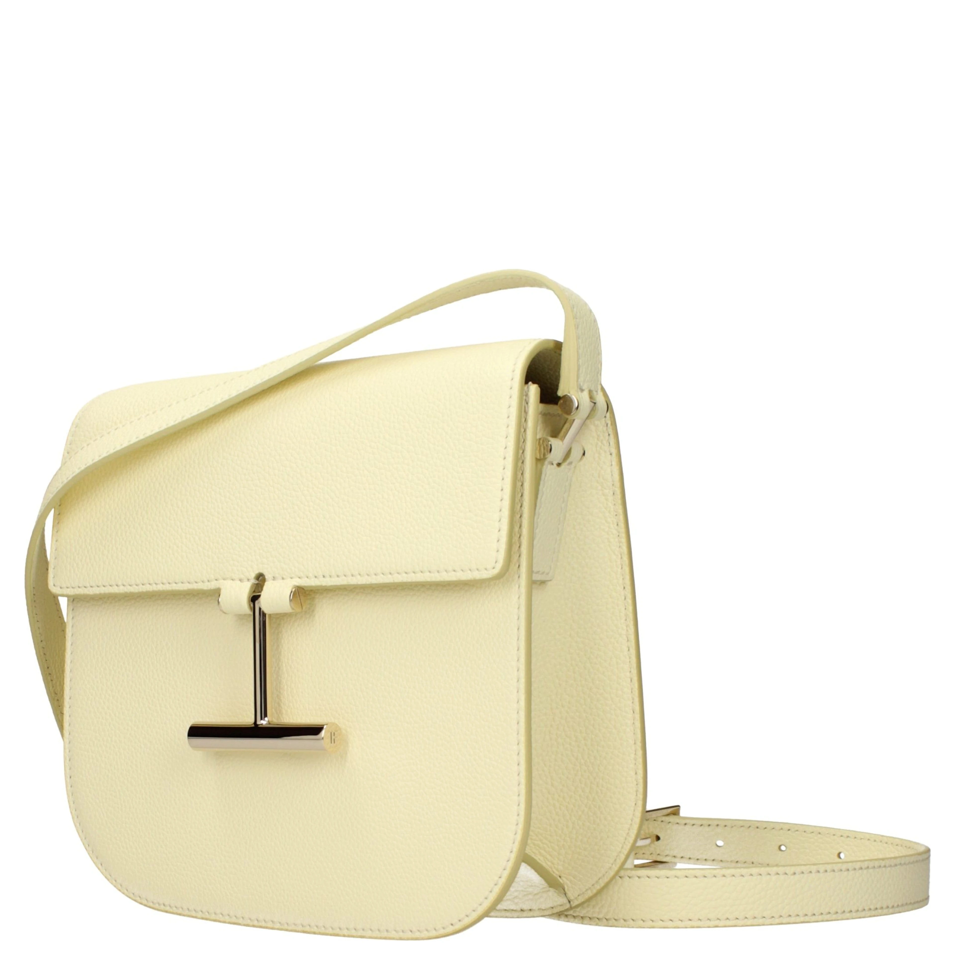 Yellow Leather Crossbody Bag