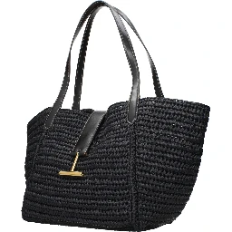 Black Raffia Shoulder Bag