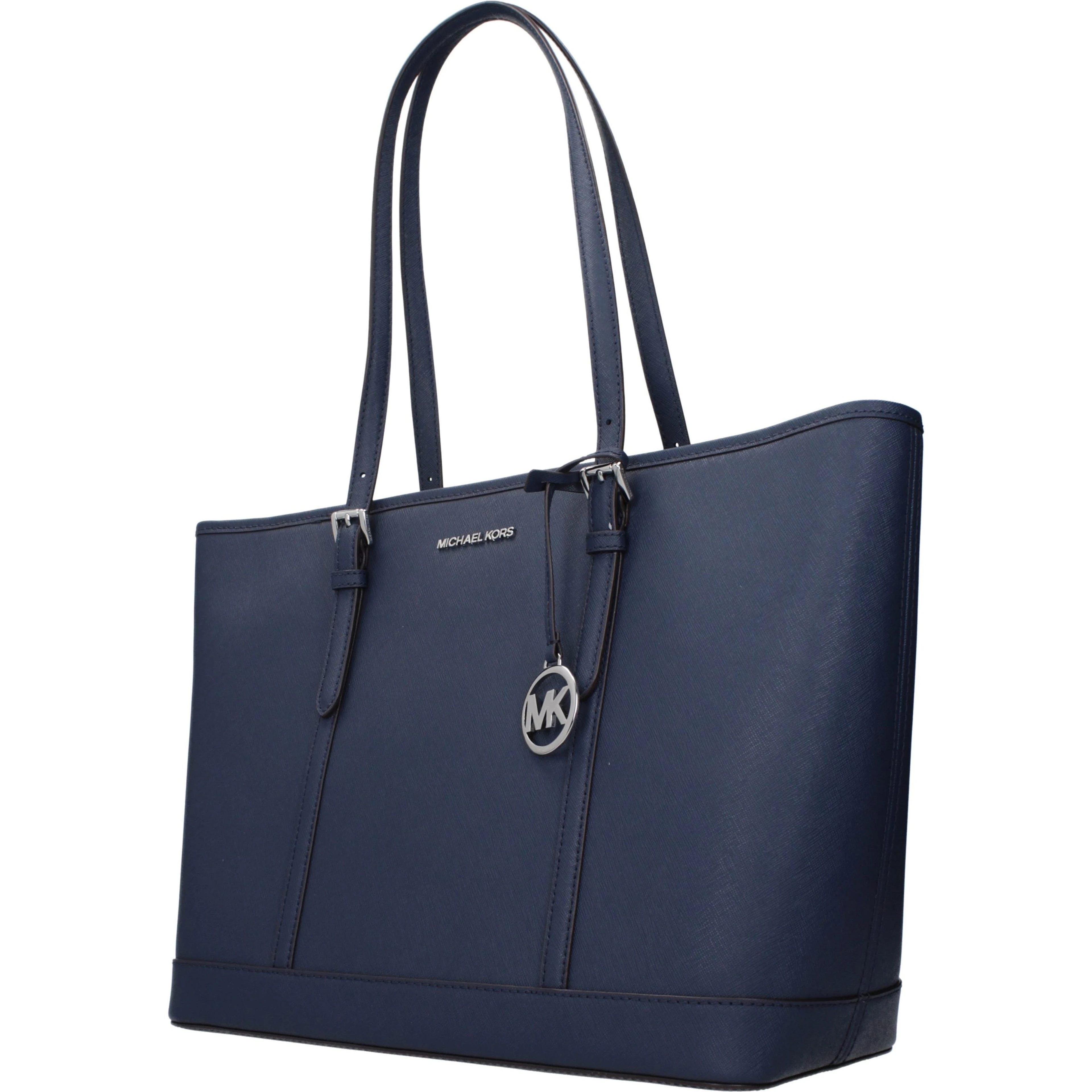 Blue Leather Shoulder Bag