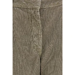 Gray Cotton Casual Pants