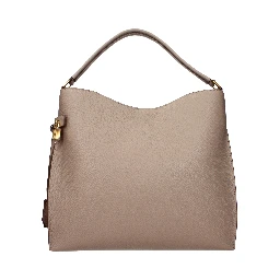 Beige Leather Handbag