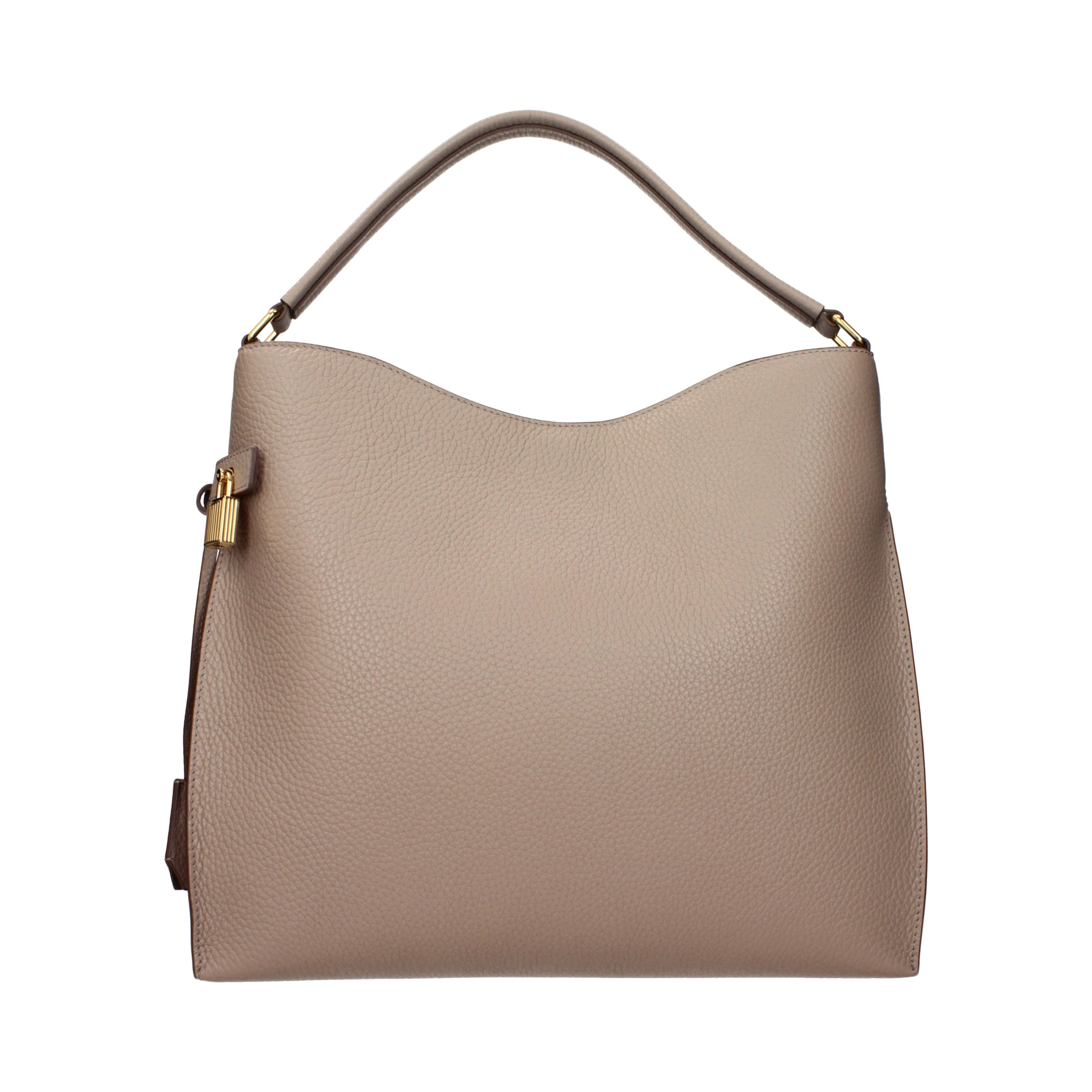 Beige Leather Handbag