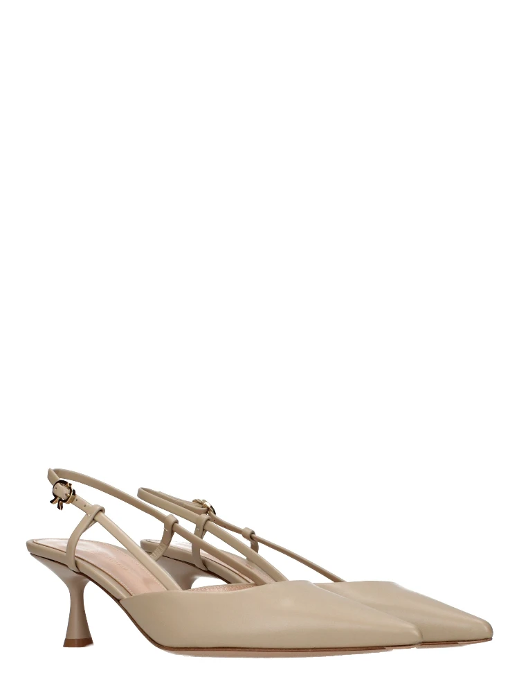 Beige Leather High Heel Pumps alternative