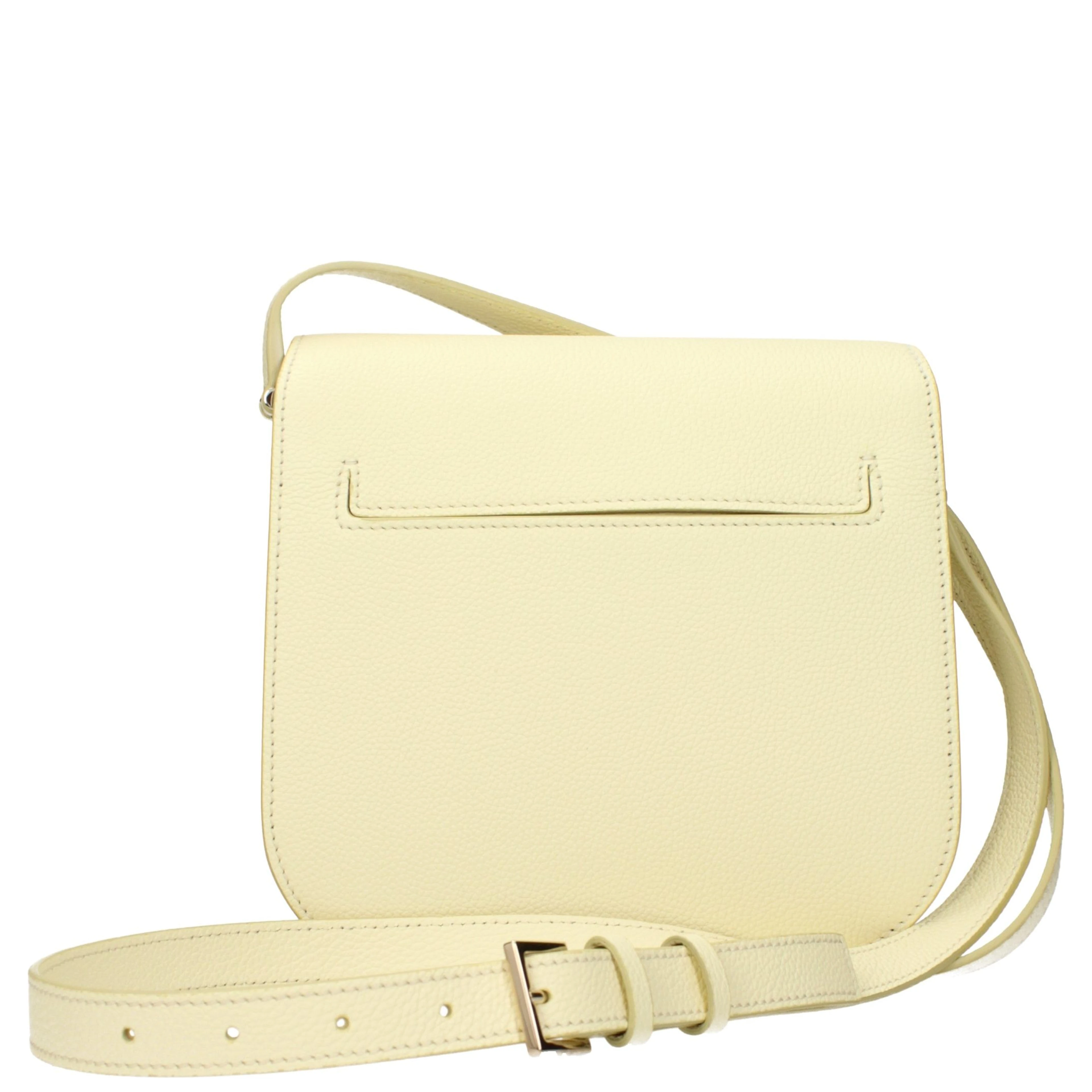 Yellow Leather Crossbody Bag