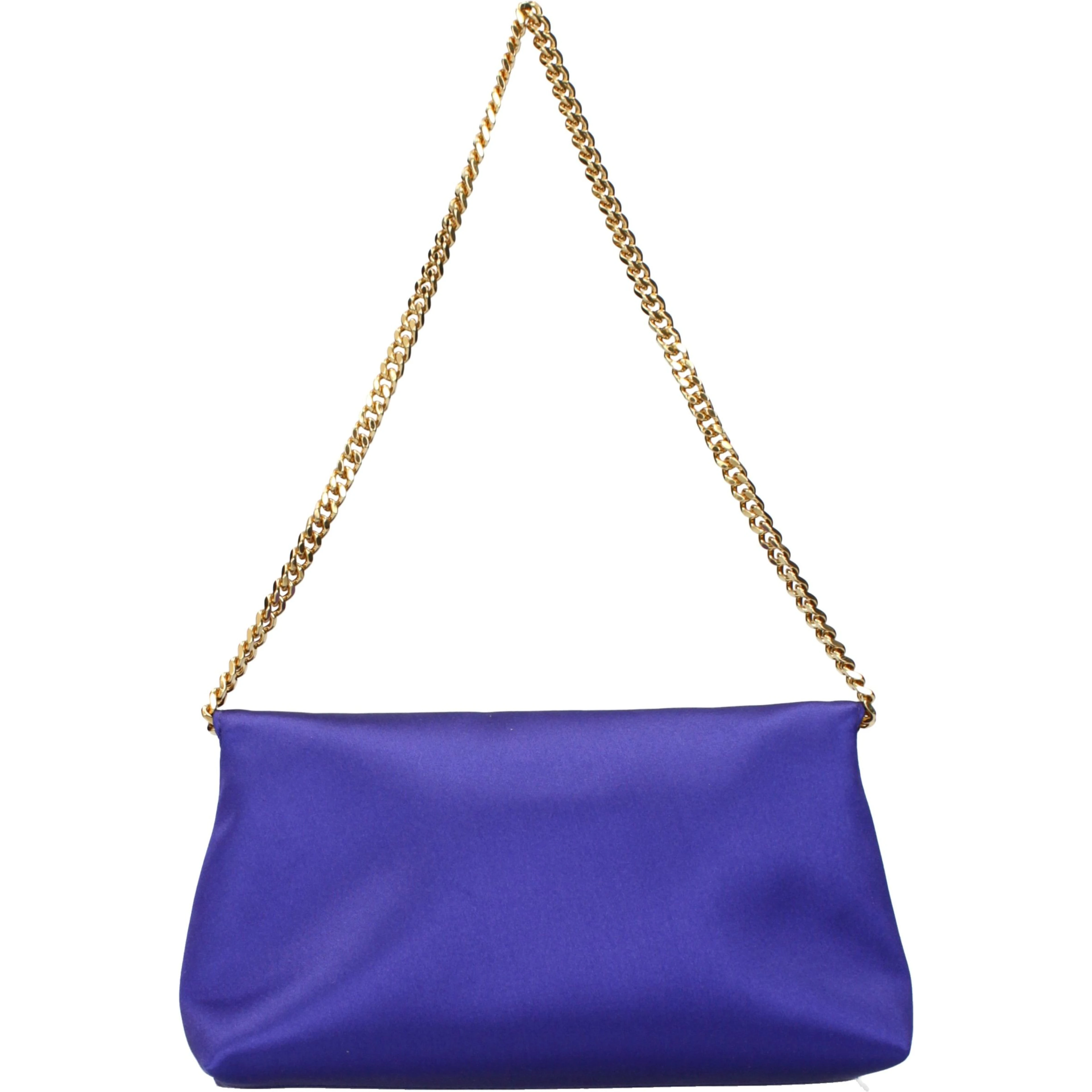 Purple Satin Clutch Bag