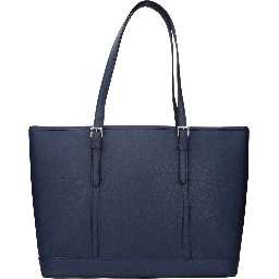 Blue Leather Shoulder Bag