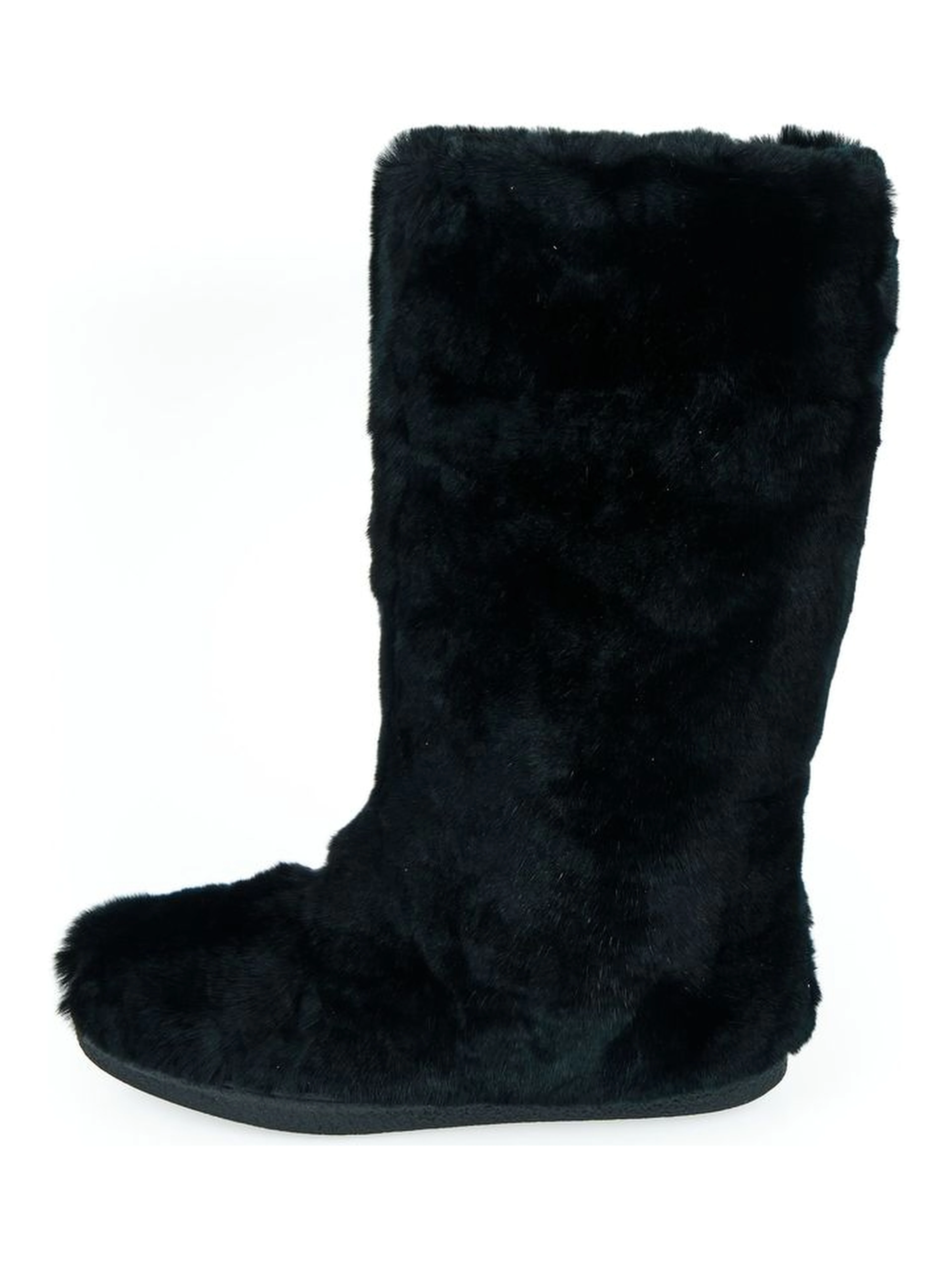 Black Rabbit Fur Women Shoe