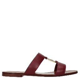 Red Leather Slippers