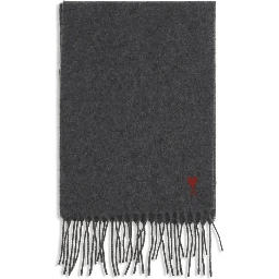 Gray Wool Oves Aries Foulard