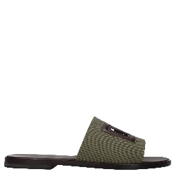 Green Fabric Slippers