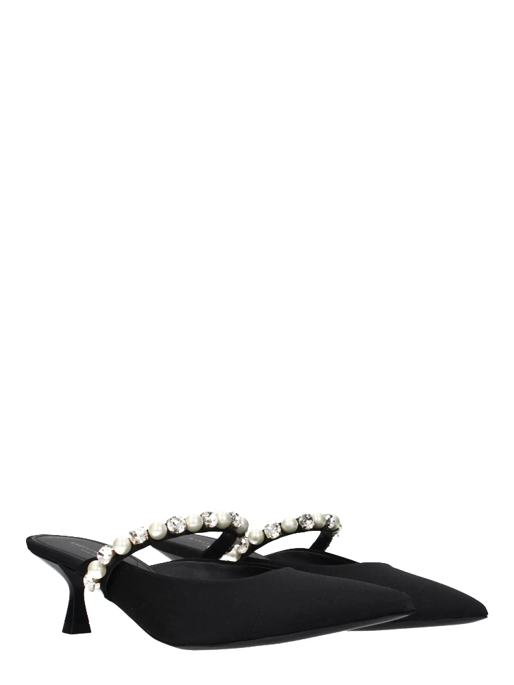 Black Satin Stiletto Heel Sandals alternative