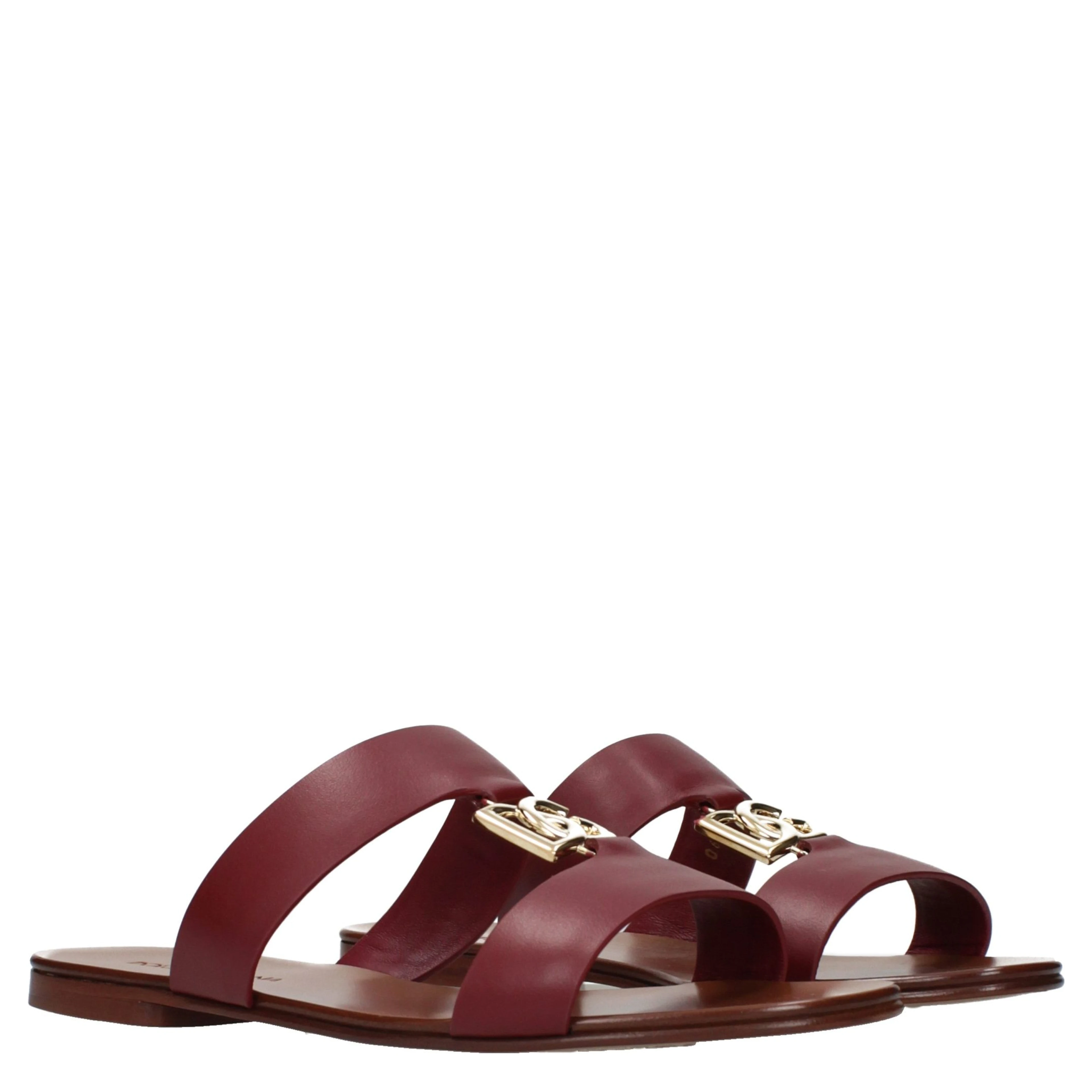 Red Leather Slippers