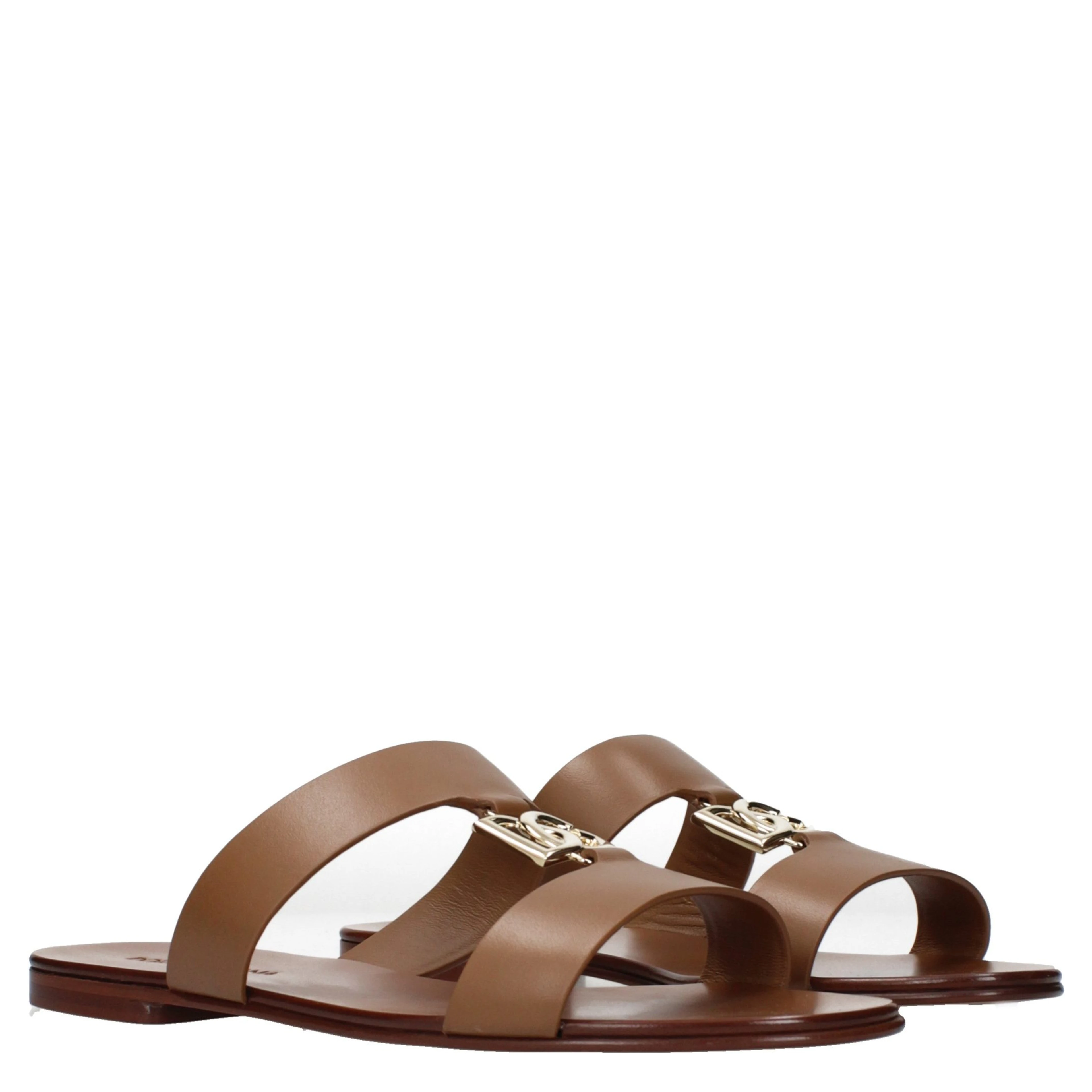 Brown Leather Slippers