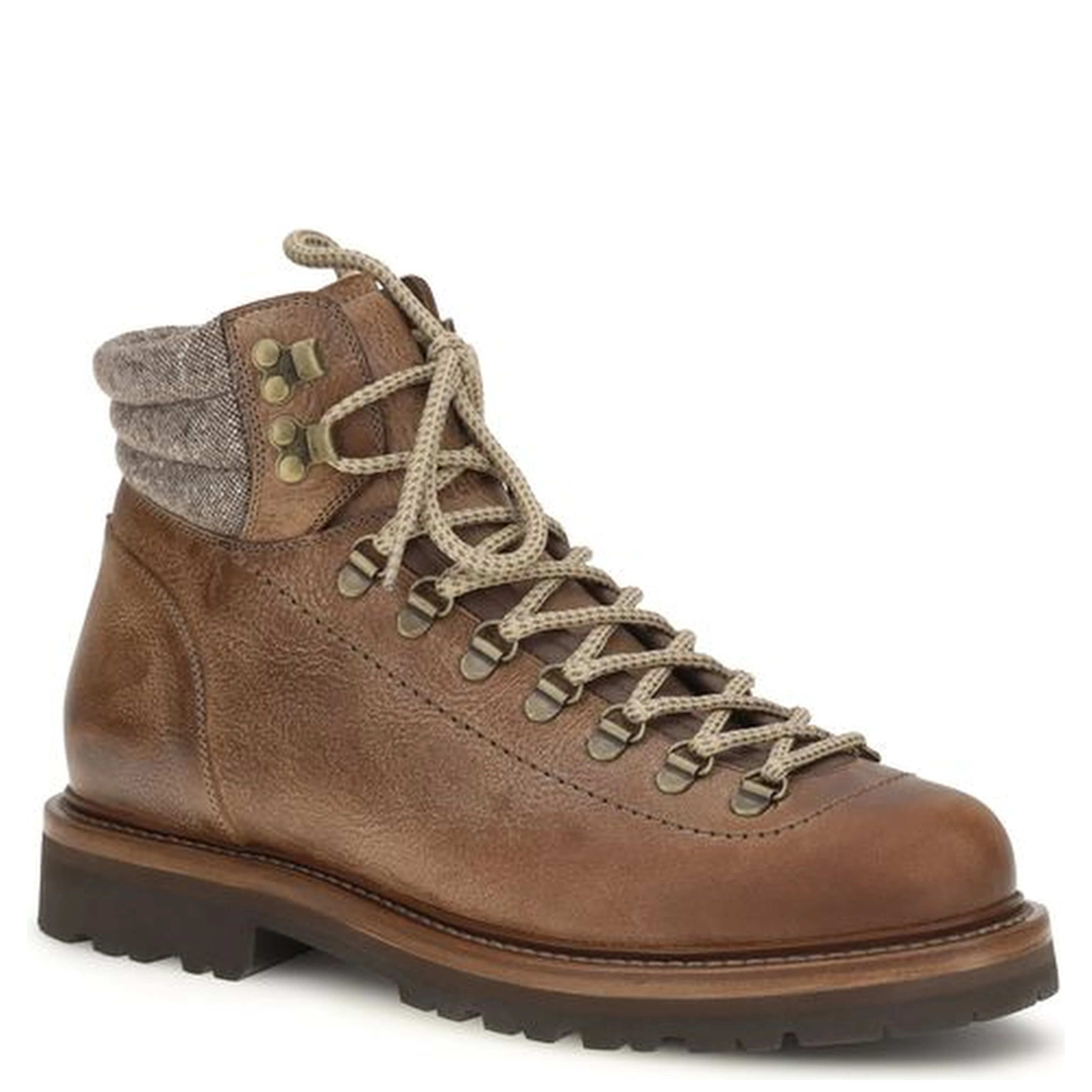 Brown Calf Leather Bos Taurus Lace-Up Boots